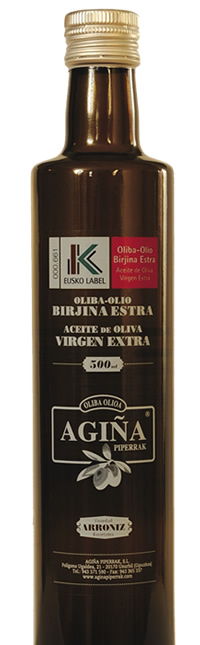 Eusko Label extra-virgin olive oil, from Arróniz olives sustainably grown in the Rioja Alavesa region